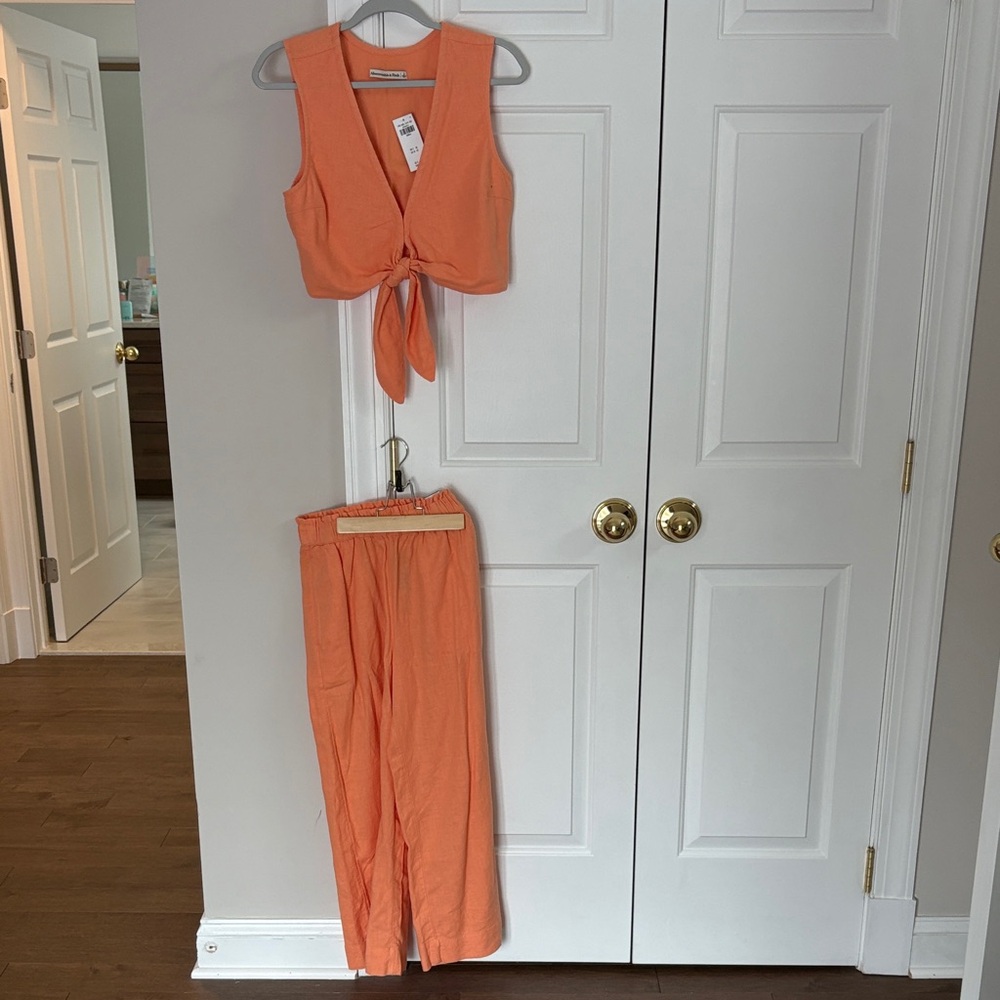Abercrombie & Fitch Orange Jumpsuit Set